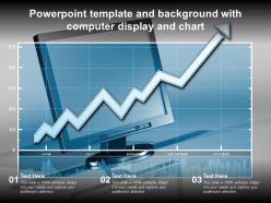 Powerpoint template and background with computer display and chart