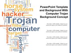 Powerpoint template and background with computer trojan background concept