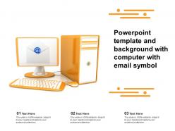 Powerpoint template and background with computer with email symbol