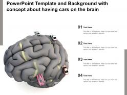 Powerpoint template and background with concept about having cars on the brain