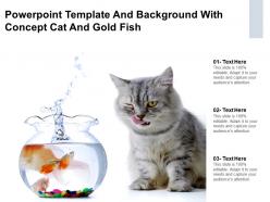 Powerpoint template and background with concept cat and gold fish