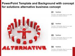 Powerpoint template and background with concept for solutions alternative business concept