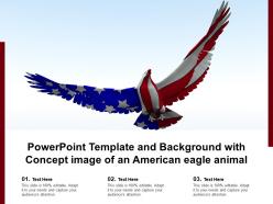 Powerpoint template and background with concept image of an american eagle animal