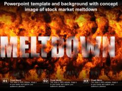 Powerpoint template and background with concept image of stock market meltdown