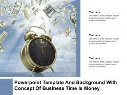 Powerpoint template and background with concept of business time is money