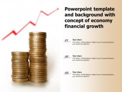 Powerpoint template and background with concept of economy financial growth
