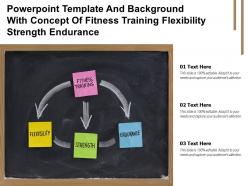 Powerpoint template and background with concept of fitness training flexibility strength endurance