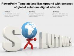 Powerpoint template and background with concept of global solutions digital artwork