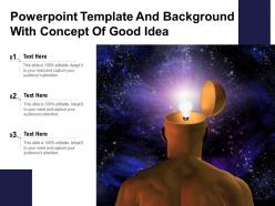 Powerpoint template and background with concept of good idea