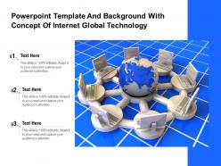 Powerpoint template and background with concept of internet global technology