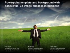 Powerpoint template and background with conceptual 3d image success in business