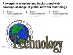 Powerpoint template and background with conceptual image of global network technology