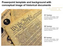 Powerpoint template and background with conceptual image of historical documents
