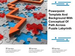 Powerpoint template and background with conceptual of path across puzzle labyrinth