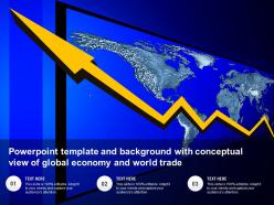 Powerpoint template and background with conceptual view of global economy and world trade