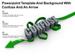 Powerpoint template and background with confuse and an arrow