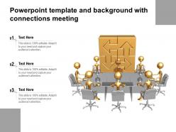 Powerpoint template and background with connections meeting
