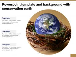 Powerpoint template and background with conservation earth