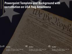 Powerpoint Template And Background With Constitution On USA Flag Americana