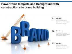 Powerpoint template and background with construction site crane building