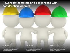 Powerpoint Template And Background With Construction Workers