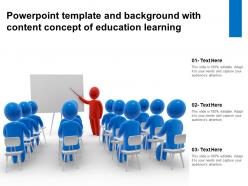 Powerpoint template and background with content concept of education learning