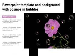 Powerpoint template and background with cosmos in bubbles