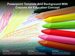 Powerpoint template and background with crayons art education concept