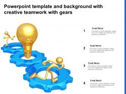 Powerpoint template and background with creative teamwork with gears