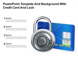 Powerpoint template and background with credit card and lock