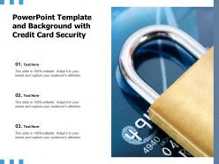 Powerpoint template and background with credit card security