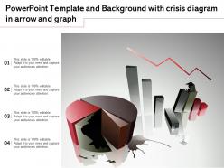 Powerpoint template and background with crisis diagram in arrow and graph