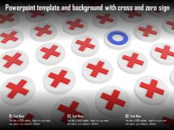 Powerpoint template and background with cross and zero sign
