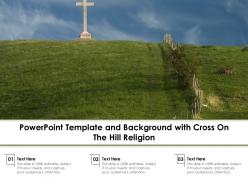 Powerpoint template and background with cross on the hill religion