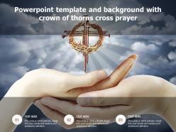 Powerpoint template and background with crown of thorns cross prayer