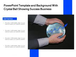 Powerpoint template and background with crystal ball showing success business