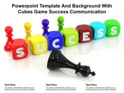 Powerpoint template and background with cubes game success communication