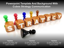Powerpoint template and background with cubes strategy communication