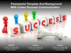 Powerpoint Template And Background With Cubes Success Communication
