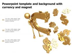 Powerpoint template and background with currency and magnet