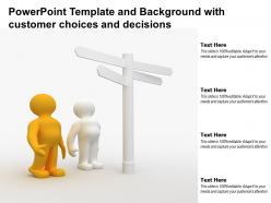 Powerpoint template and background with customer choices and decisions