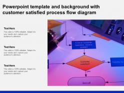 Powerpoint Template And Background With Customer Satisfied Process Flow Diagram