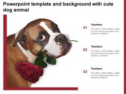 Powerpoint template and background with cute dog animal