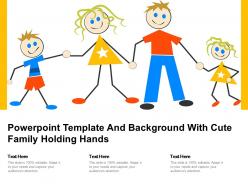 Powerpoint template and background with cute family holding hands