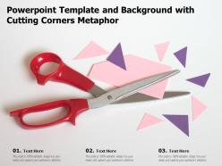 Powerpoint template and background with cutting corners metaphor