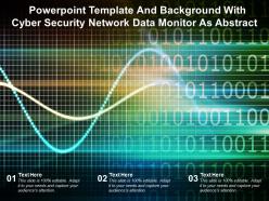 Powerpoint template and background with cyber security network data monitor as abstract