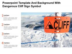 Powerpoint template and background with dangerous cliff sign symbol
