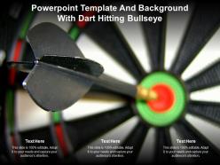 Powerpoint template and background with dart hitting bullseye