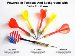 Powerpoint template and background with darts for game