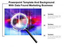 Powerpoint template and background with data found marketing business